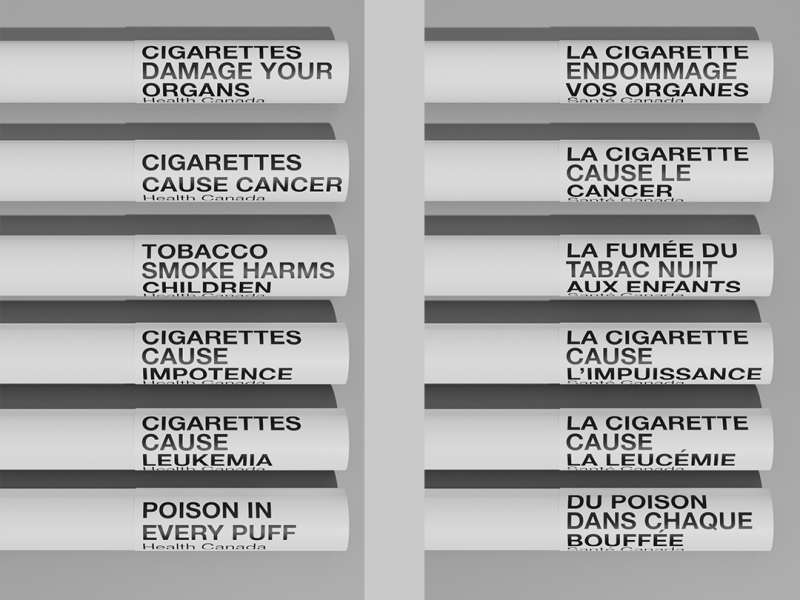 Individual cigarette stick health warnings come into effect in Canada